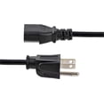 thumbnail image 3 of StarTech.com 25ft (7.6m) Computer Power Cord, NEMA 5-15P To C13, 10A 125V, 18AWG, Black Replacement AC Power Cord, Printer Power Cord, PC Power Supply Cable, Monitor Power Cable, UL Listed (PXT10125), 3 of 5
