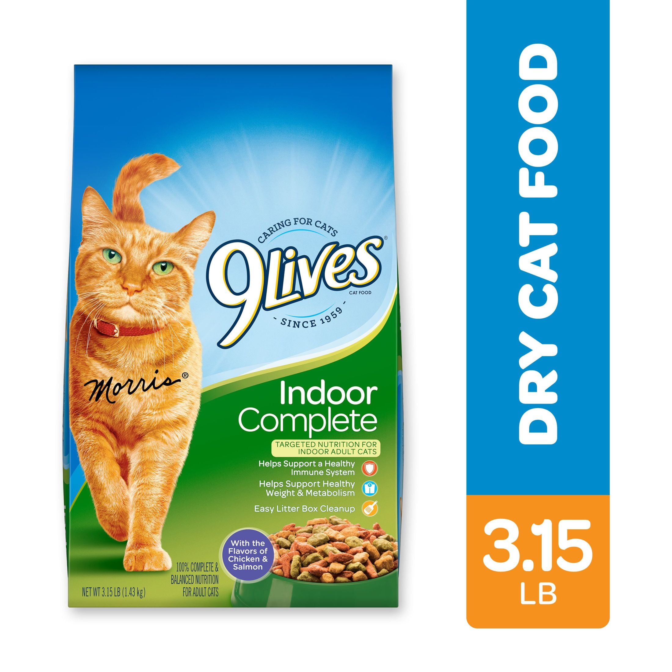 9Lives Indoor Complete Dry Cat Food, 3.15-Pound Bag