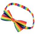 thumbnail image 2 of Pajarita de arco iris, pajarita formal para hombre, pajarita precorbata, camisa de esmoquin, pajarita para fiesta, 2 of 2