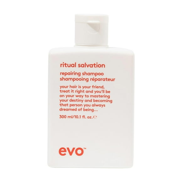 EVO Ritual Salvation Repairing Shampoo - Gently Cleanses, Treats Damaged & Brittle Hair & Protects Color - 300ml / 10.1fl.oz