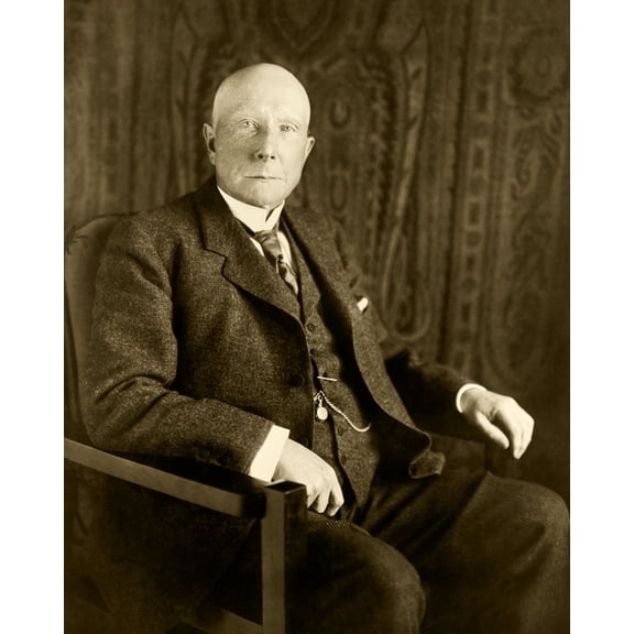 Print: John D. Rockefeller, Three-Quarter Length Portrait, Seated, Facing