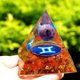 thumbnail image 4 of Generador de energía piramidal de orgón de 60 mm con piedras preciosas, cristal de cuarzo natural para yoga Geminis, 4 of 9