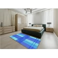 thumbnail image 5 of Ahgly Company Machine Washable Indoor Rectangle Transitional Bright Turquoise Blue Area Rugs, 8' x 10', 5 of 7