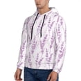 thumbnail image 3 of Salouo Lavender Flowers Pattern Men's Fall Hoodie Sweatshirt,Sport Hoodie with Pockets for Men Pullover Casual Hooded Sweatshirt-XX-Large, 3 of 7