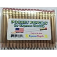 thumbnail image 2 of Half Pencils with Eraser - Golf, Classroom, Pew, Short, Mini - Hexagon, Sharpened, 2 Pencil, Color - Gold, Pkg of 36 Pocket Pencils, 2 of 2