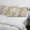 thumbnail image 4 of Sage Green Yellow Botanical King Size Pillow Cover, Pillowcase Protectors with Zipper, Breathable Decorative Throw Pillow Case Cover, Vintage Spring Summer Pillow Shams for Couch Sofa 20x36Inch, 4 of 8