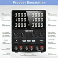 thumbnail image 4 of NICE-POWER Alimentation Double CC Variable : Série Régulée à Commutation Réglable 30V 10A (60V 10A) Parallèle (30V 20A) Haute Précision Port USB 5V/2A Alimentation de Banc et de Labo., 4 of 10