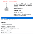 thumbnail image 2 of Low Beam Headlight Bulb - Compatible with 2003 - 2006, 2008 - 2014 Porsche Cayenne 2004 2005 2009 2010 2011 2012 2013, 2 of 2