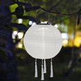 thumbnail image 1 of Lámpara de farol de nylon solar Lámpara colgante impermeable Decoración del festival (Blanco), 1 of 6
