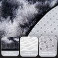 thumbnail image 6 of SARAG 5x5ft Round Area Rug for Bedroom,Fluffy Circle Rugs for Living Room Kids Room,Home Decor Shaggy Carpet Fuzzy Plush Rug for Nursery Room,Tie-dye Black and White, 6 of 8