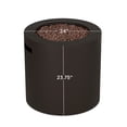 thumbnail image 6 of Real Flame Aegean 24" Round Steel Propane Fire Pit Table in Dark Bronze, 6 of 11