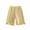 Yellow, variant on Hrsba Girls Shorts Solid Color Knitted Texture Ruffle Detail Soft Lightweight Breathable Comfy Summer Girls Biker Shorts