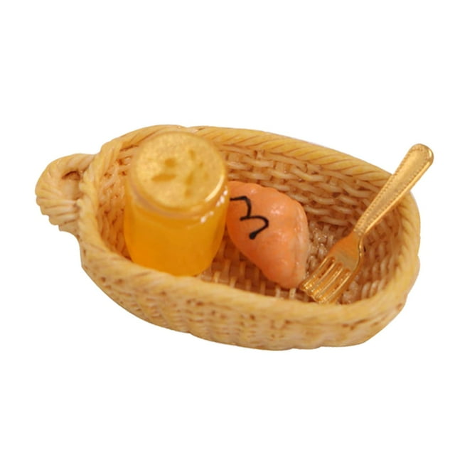Cesta de Decoración Zulema Modelo en Miniatura Estilo D 1:12