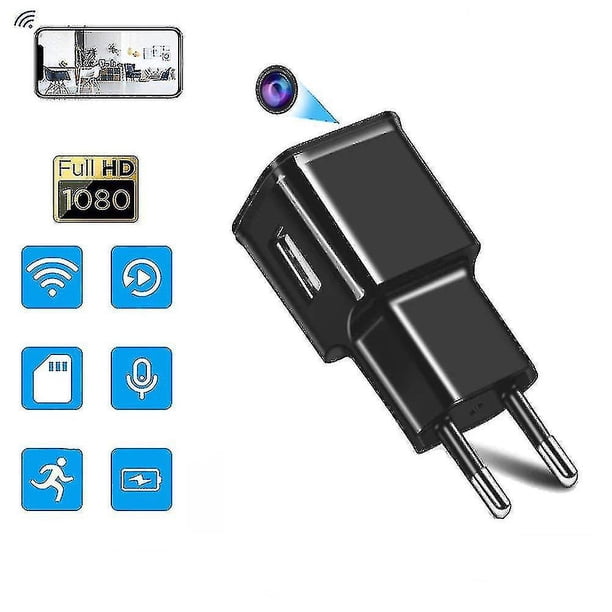 Cargador Cámaras de vigilancia 1080p Wifi Usb Acción Seguridad Videocámara Portátil Oculto Inalámbrico Mini