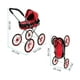 thumbnail image 4 of Carriola para Muñeca The Baby Shop  con pañalera y toldo plegable Rojo -, 4 of 7