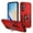 Red+Black, variant on for Samsung Galaxy S23 FE Case, Slim Fit Military Grade Drop Tested Dual Layer Shockproof Case with 360 Ring Holder Kickstand Protective Rugged Car Magnetic Non-Slip Phone Case,Rose Red