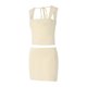 thumbnail image 4 of Falda Mujeres Crop Top + Faldas 2pcs Mini Bodycon Falda Conjunto Moda Trajes (Caqui L) Kuymtek Caqui T L para Mujer, 4 of 7