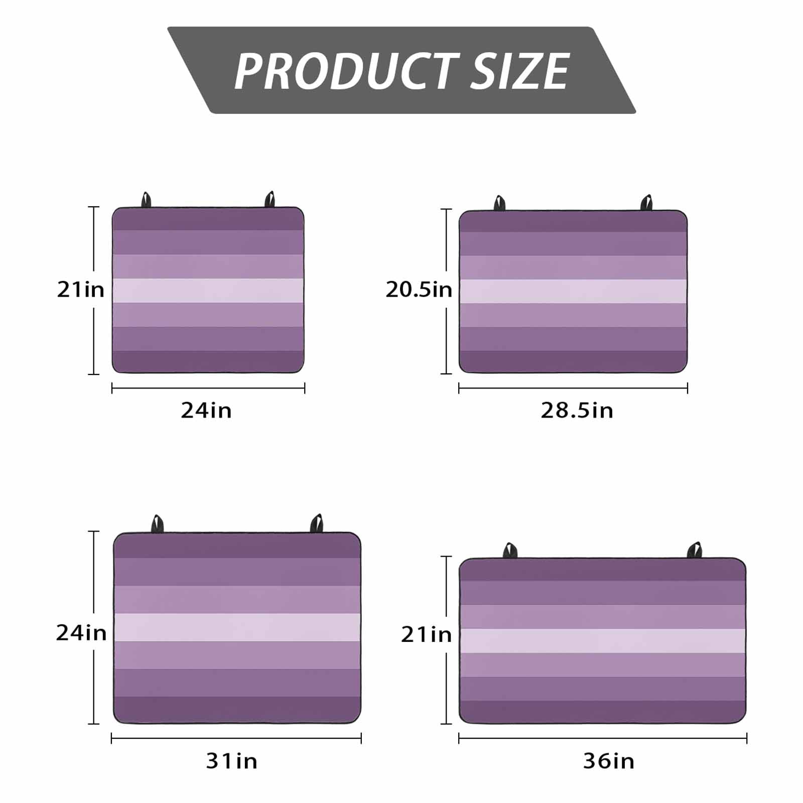 Geometric Purple, Stove Top Cover for Electric Stove, Heat-proof & Non Slip Glass Top Stove Cover Protector, Solid Ombre Geometric Modern Stripe Kitchen Flat Cooktop Rubber Mat 31x24 Inches