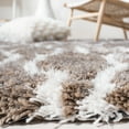 thumbnail image 5 of SAFAVIEH Barcelona Melinda Geometric Shag Area Rug, Silver/Ivory, 2' x 3', 5 of 12