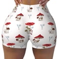 thumbnail image 2 of Lsque Different Mushrooms Pattern High Waisted Biker Shorts for Women-Tummy Control Fitness Athletic Workout Running Yoga Gym Shorts,Moisture-Wicking-X-Large, 2 of 9