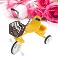 thumbnail image 3 of Estatua De Triciclo En Miniatura De Metal, Modelo De Bicicleta De Tres Ruedas Con Neumáticos De Goma, Artesanía Exquisita, Adorno De Juguete De Triciclo Realista Para Estante, 3 of 7