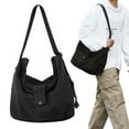thumbnail image 2 of Trendy Unisex Canvas Messenger Bag with Adjustable Strap for Travel and School, 2 of 21