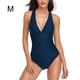 thumbnail image 2 of Advancent Traje de baño de una pieza de poliéster de alta elasticidad y artesanía exquisita para mujer, traje de baño Push Up para nadar Traje de baño Azul METRO, 2 of 6