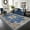 Blue, variant on Toyoso 5x7 Traditional Oriental Area Rug, Classic Bordered Pattern Carpet, 0.25 inch Slim Low Pile Machine Washable Non Slip Decorative Floor Rug for Bedroom, Brown