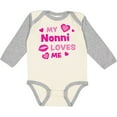 thumbnail image 3 of Inktastic Valentine's Day My Nonni Loves Me Hearts and Lips Boys or Girls Long Sleeve Baby Bodysuit, 3 of 5