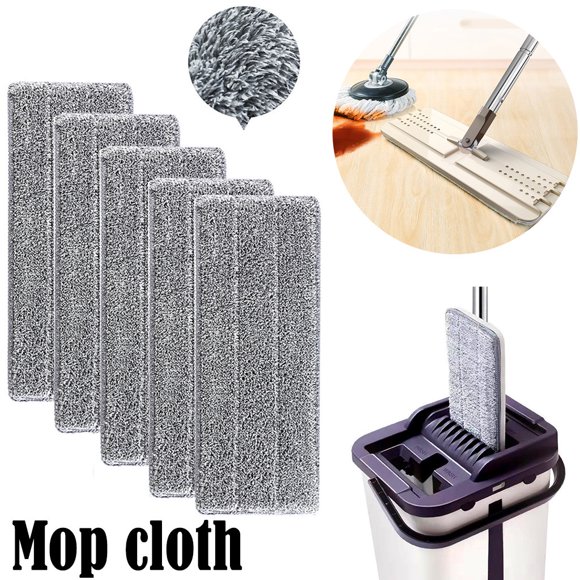 kiplyki 10 Pcs Tête de Vadrouille en Microfibre Lavable de Rechange pour Ménage