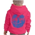 thumbnail image 2 of Girls Boys Palm Hoodies Sweatshirts Cute Preppy Hoodie Hot Pink 2-3 Years, 2 of 8