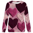thumbnail image 5 of Valentines Blouse, Womens Long Sleeve Shirts Casual, Heart Print Tops Women's Valentine's Day Printed Long Sleeved Round Neck Top Shirt, 5 of 5