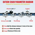 thumbnail image 2 of FOR S63 Replacement Chainsaw Chain for 18-Inch Guide Bar, 63 Drive Links, Pitch: 3/8" , .050" Gauge   (3 Chains), 2 of 13