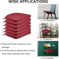 thumbnail image 5 of Set of 6 Chair Cushions for Dining Chairs Non Slip Seat Cushion with Ties and Machine Washable Cover Foam Kitchen Chair Pads Indoor 17x17x2 inches Red, 5 of 7
