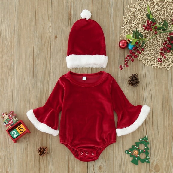 Aayomet Baby Rompers Girl Fall kids Baby Onesies Unisex Cotton Linen Handmade Romper Jumpsuit Solid Color Long Sleeve Jumpsuit,Red 0-3 Months