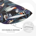 thumbnail image 2 of Plush Throw Pillow Covers, Cute Sharp Billed Bird Plant Pillow Cases with Invisible Zipper, Breathable Microfiber Pillow Cases Standard Size for Sleeping Bedroom Sofa Living Room, 2 of 5