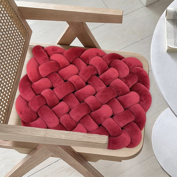 Fmbmuo Rectangle Seat Cushion Stain-Resistant Polyester Breathable for Outside, Soft Red Art Deco Chair Cushions 19" x 15"