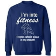thumbnail image 2 of OXI Crewneck Sweatshirt - Whole Pizza In My Mouth, Basic Casual Sweatshirts for Men's and Women Fleece Sweatshirt Long Sleeve - Navy Blue Medium, 2 of 2
