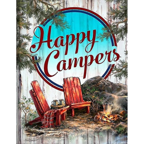 Diamond Painting Kits For Adults, 5d Diamond Art Camping Painting Kit Full Drill Paint With Diamonds Arts And Crafts For Home Decor Canvas Size: 11.8