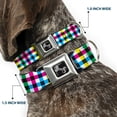 thumbnail image 2 of Buckle-Down Pet Collar, Dog Collar Metal Seatbelt Buckle, Buffalo Plaid White Multi Color, 11 to 16.5 Inches 1.0 Inch Wide, 2 of 8