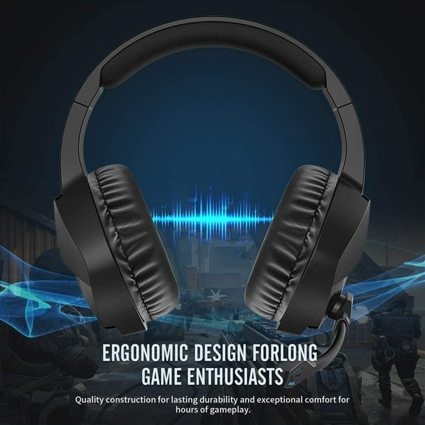 Generic - Casque de jeu sans fil avec microphone pour PS5, PS4, PC