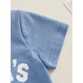 thumbnail image 5 of Bagilaanoe 2pcs Toddler Baby Boy Shorts Set Short Sleeve Letter Print T Shirt Tops + Shorts 6M 12M 18M 24M 3T Kids Casual Summer Clothes, 5 of 8