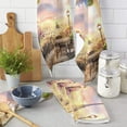 thumbnail image 2 of Paris Tower Scenic Street Flower Building Printed Tea Hand Towel Kitchen Dishcloth Water Absorption Household Cleaning Cloth, 2 of 7