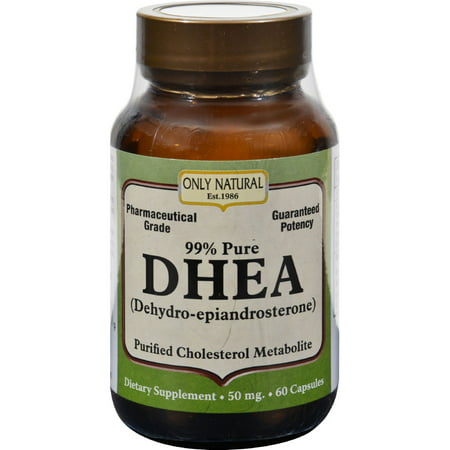 ONLY NATURAL DHEA - 50 mg - 60 Capsules - (pack de 2)