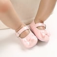 thumbnail image 3 of Faithtur Princess Shoes Girls Solid Color Bowknot Footwear Walking Shoes, 3 of 9