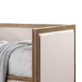 thumbnail image 3 of Kyra Twin Daybed with Nailhead Trim, Light Oak Pinewood, Beige Fabric, 3 of 6