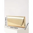 thumbnail image 5 of Women's Metallic Envelope Clutch Bag, Elegant Gold Evening Purse for Wedding, Cocktail, Party and Formal Events, 5 of 7