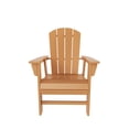 thumbnail image 5 of WestinTrends Malibu Adirondack Patio Dining Chairs, All-Weather Poly Lumber, Ergonomic Seat, 330-lb Capacity, Teak, 5 of 14