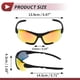 thumbnail image 4 of Gafas de motocicleta Unique Bargains, gafas de sol ciclismo de tri-acetato de celulosa, lentes rojos, marco negro, 4 of 6