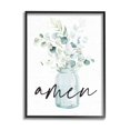 thumbnail image 2 of Stupell Industries Amen Religious Calligraphy Eucalyptus Botanicals Country Jar Graphic Art White Framed Art Print Wall Art, Design by Lettered and Lined, 2 of 5